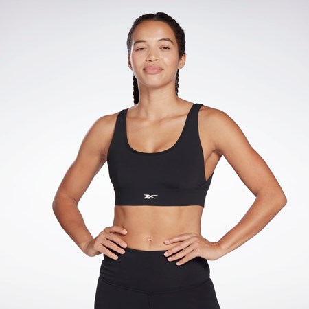 Reebok Studio Reebok Stripped Minimalist Bra Svarte | FXIOMJ-326