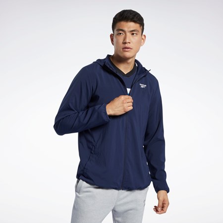 Reebok Trenings Essentials Jacket Marineblå | OGVCEQ-705