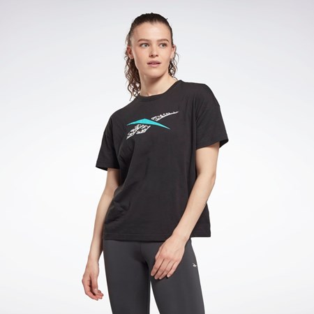 Reebok Trenings Essentials Modern Safari Grafiske Tee Svarte | GBANIZ-640