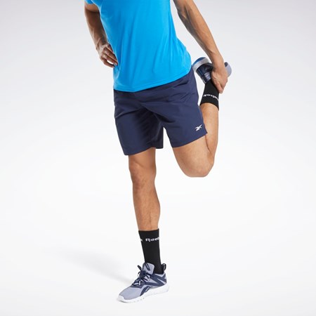 Reebok Trenings Essentials Utility Shorts Marineblå | YBXCST-485