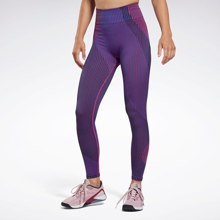 Reebok United By Fitness Myoknit Seamless Leggings Blå | SWJBYA-143