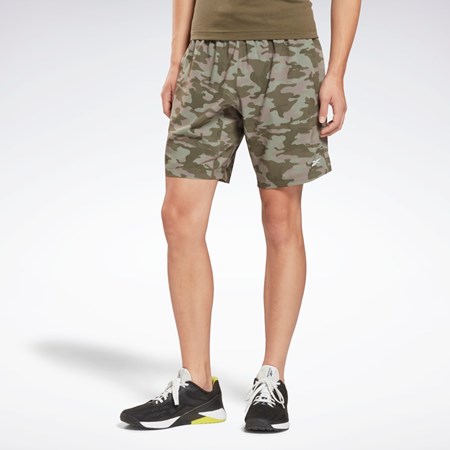 Reebok Workout Ready Camo Grafiske Shorts Grønn | HCPKZO-139