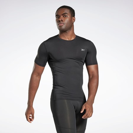 Reebok Workout Ready Compression T-Shirt Svarte | MCTEKG-418