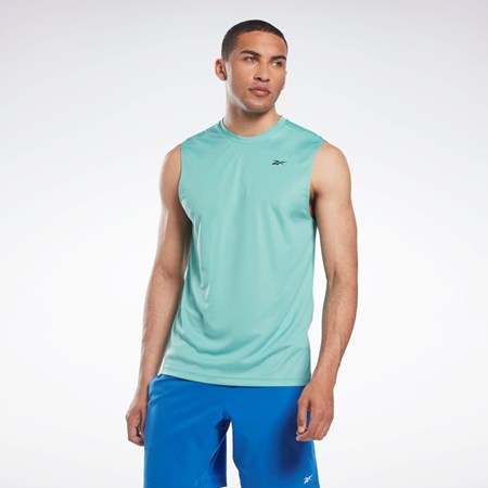 Reebok Workout Ready Ermeløse Tech T-Shirt Semi Classic Teal | GKEIXO-976