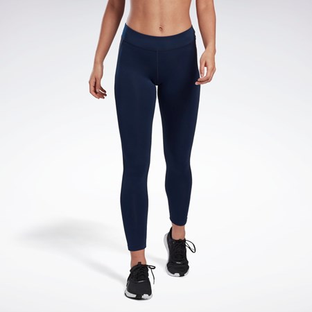 Reebok Workout Ready Leggings Marineblå | JSVFLK-563