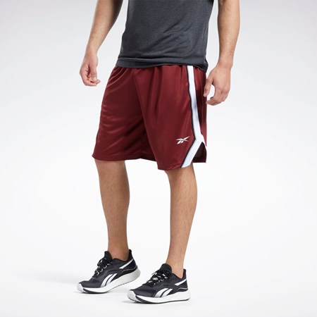 Reebok Workout Ready Mesh Shorts Burgunder | UCWZND-936