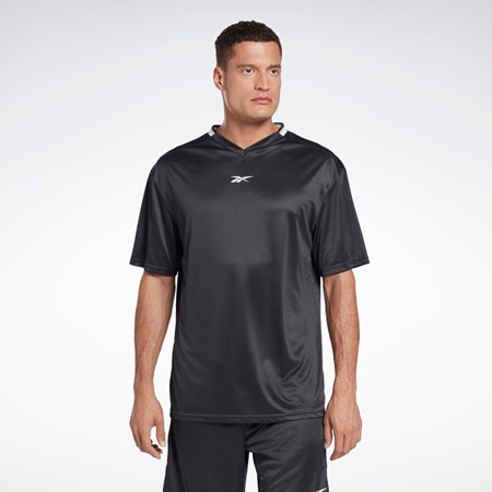 Reebok Workout Ready Mesh T-Shirt Svarte | NBSIVK-657