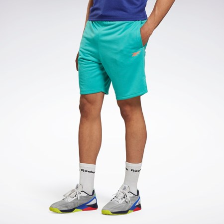 Reebok Workout Ready Mélange Shorts Semi Classic Teal | FRGOLV-297