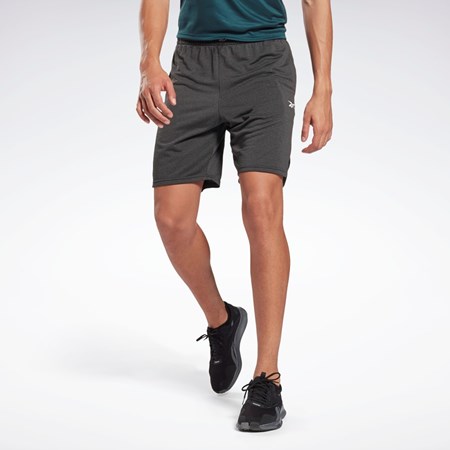 Reebok Workout Ready Mélange Shorts Svarte | WXJSHV-093