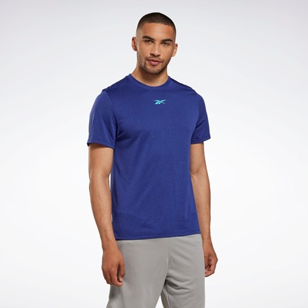 Reebok Workout Ready Mélange T-Shirt Lilla | XEKCDB-902