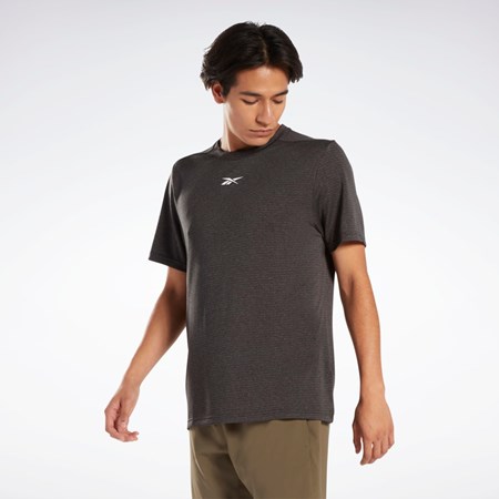 Reebok Workout Ready Mélange T-Shirt Svarte | OSRJUQ-578