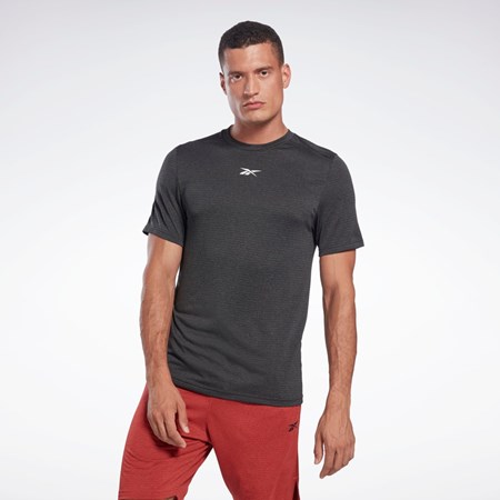 Reebok Workout Ready Mélange T-Shirt Svarte | TGZANK-208