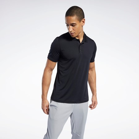 Reebok Workout Ready Polo Shirt Svarte | KOENSC-021