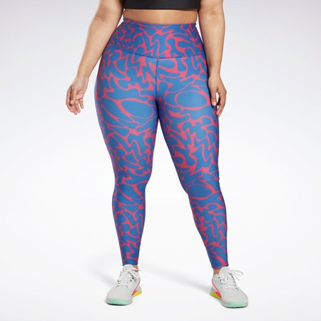 Reebok Workout Ready Printed Leggings (Plus Size) Rosa | TIXMAJ-931