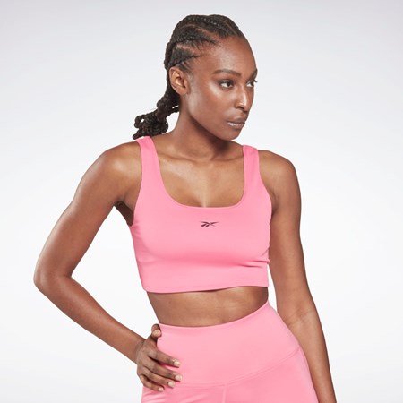 Reebok Workout Ready Rib Bralette Rosa | OGSPNK-870