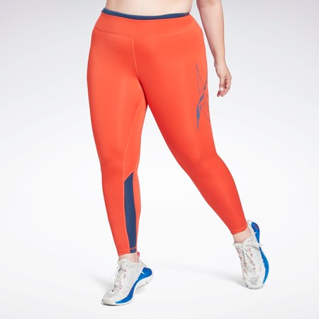 Reebok Workout Ready Vector Leggings (Plus Size) Rød | FSDZOM-765