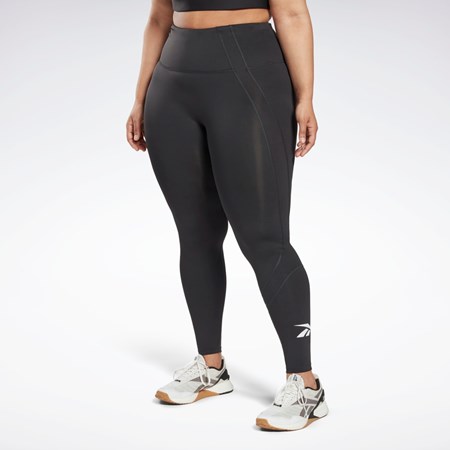 Reebok Workout Ready Vector Leggings (Plus Size) Svarte | MBGEAF-253