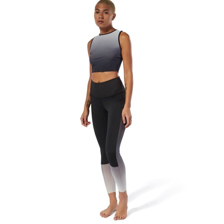 Reebok Yoga Ombre Leggings Svarte Grå | NXMQJF-605